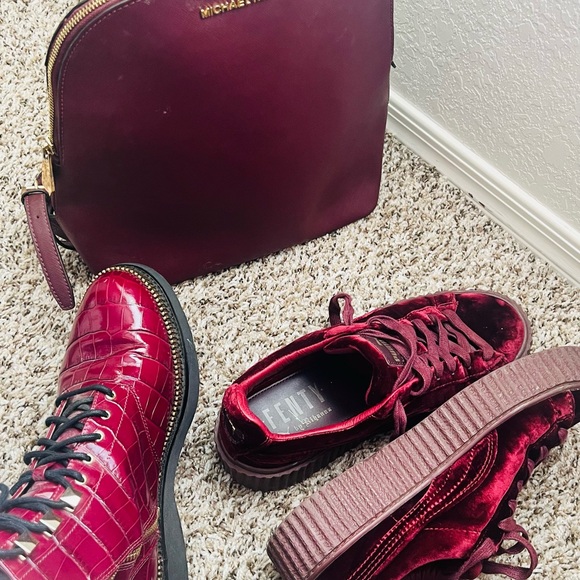 Puma Women's Rich Red Velvet Sneakers - Picture 4 of 5